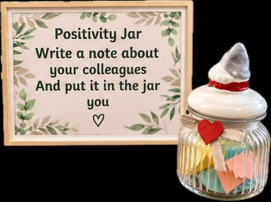 Tiny Toez – Treehouse positivity jar for notes about colleagues