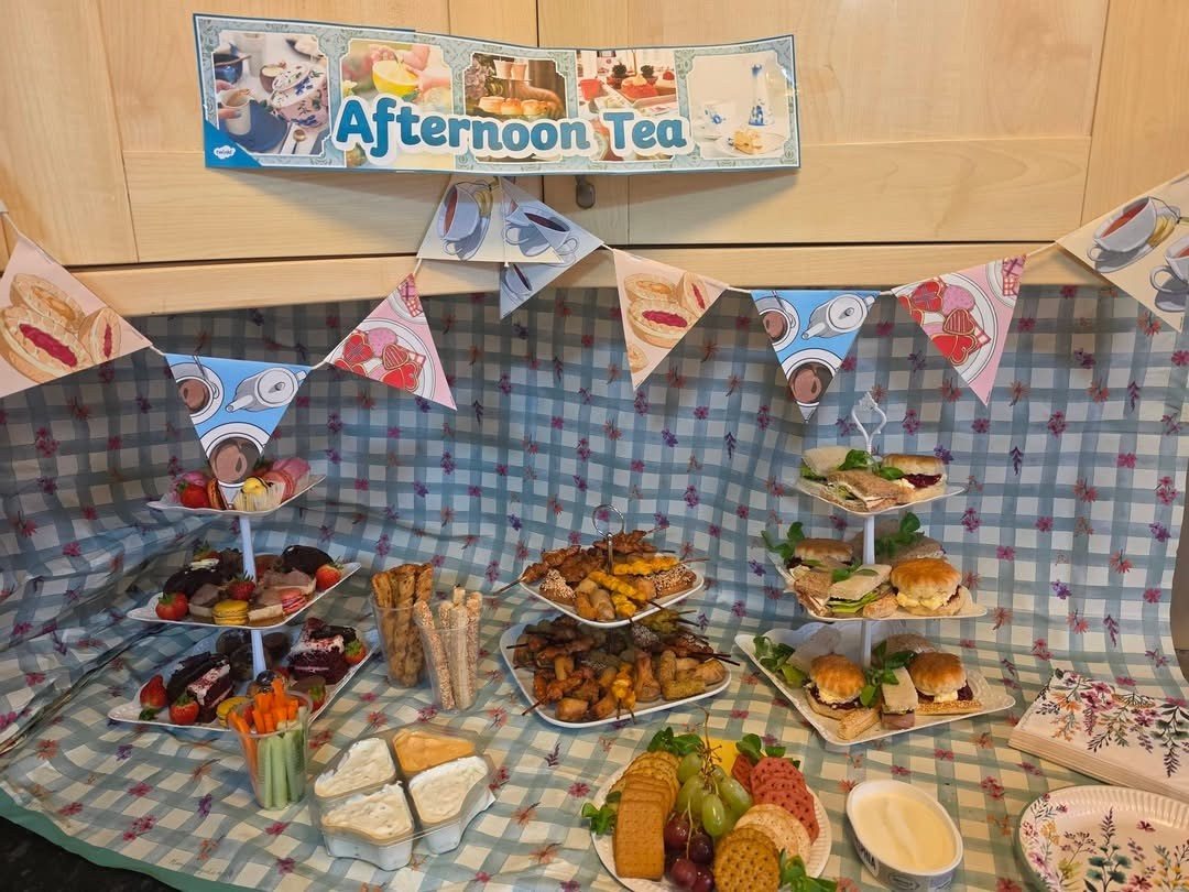 Tiny Toez – staff afternoon tea with sandwiches, cakes and treats